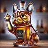 Funny French Bulldog Whiskey Bottle, Humor Novelty Decanter, Creative Gift, 250ml Clear Glass