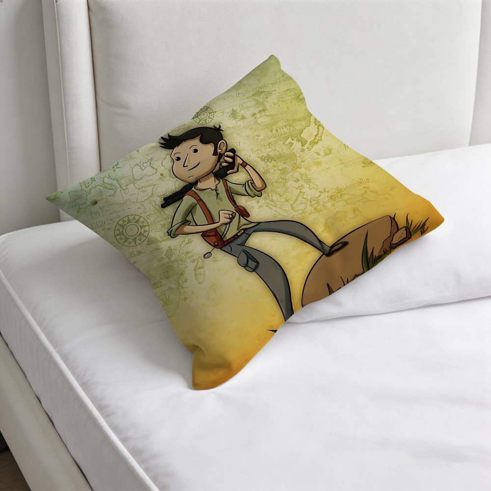 Sic Parvis MMagna Uncharted Square Pillow Case Soft Decorative Throw Pillow Cover for Home Sofa Bed