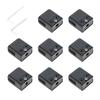 8Pcs Glass Clamps Stainless Steel 304 Glass Clip Bracket for Parapet Stairs Handrail Fit 8-10mm Thickness Glass Black