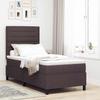 Box Spring Bed with Mattress Dark Brown 90 x 190 cm Fabric