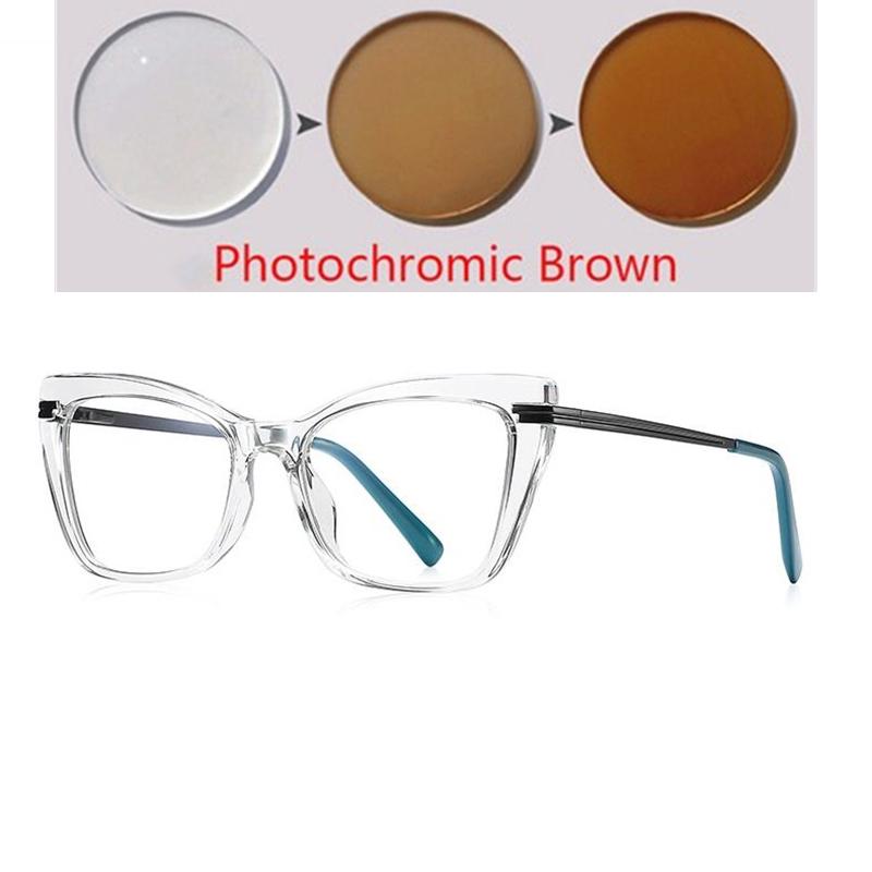 Blue Light Blocking Women Cat Eye Prescription Glasses For The Nearsighted  Student Myopes Lunettes 0 -0.5 -0.75 To -6.0