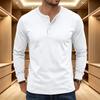 Men's Casual Long Sleeve Neck Slim Top for Gym Workout