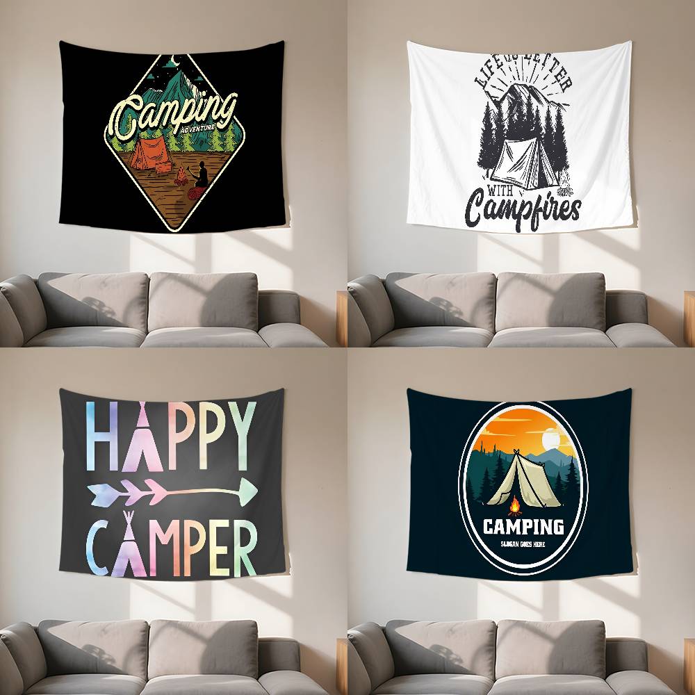 Happy CCampers Tapestry Customizable Tapestries Of Various Styleswall Hangings Celebrity Photo Printingwall Hangings