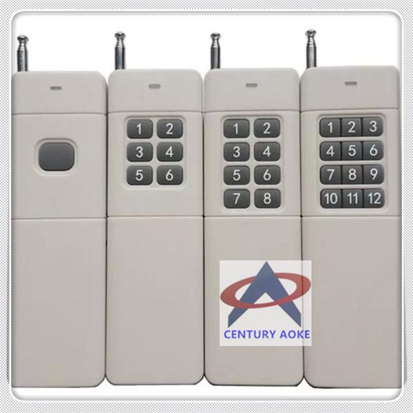 12V 8-Way Wireless Remote Control Switch for Motor/Light with Learning Code, Jog/Self-Lock