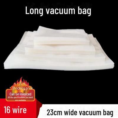 23cm Breite Glatte Vakuumbeutel, 16-Seiden Stärke, 45cm Lang, Transparenter Lebensmittelgeeigneter Plastikbeutel zur Fruchterhaltung.