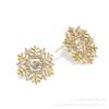 14K Gold Snowflake Pendant Earrings - Elegant, Color-Preserving Studs for Women, Ideal Christmas Gift
