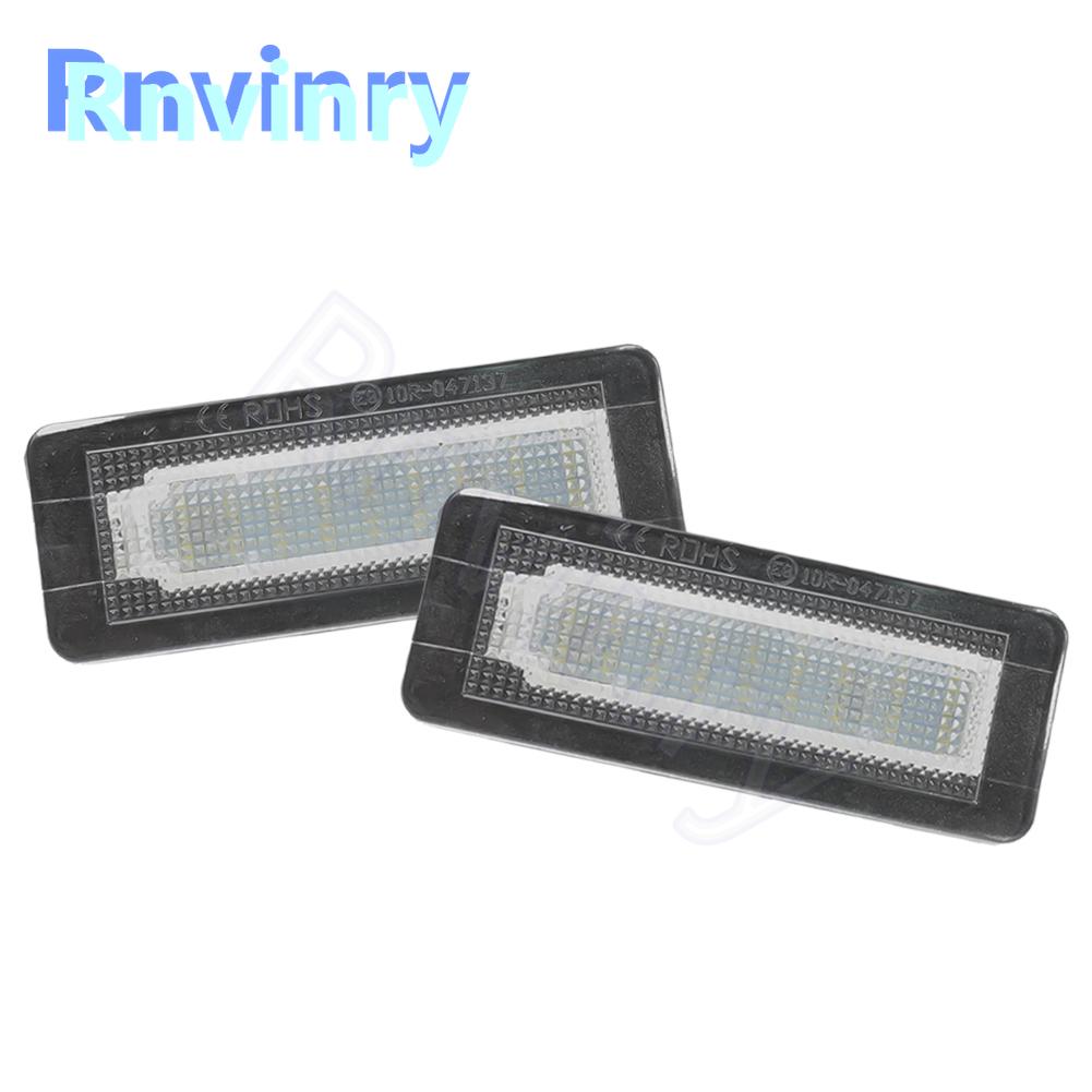 2pcs Car LED License Plate Tag Lamp For Benz Smart Fortwo Coupe Convertible 450 451 White Light LED License Plate Light