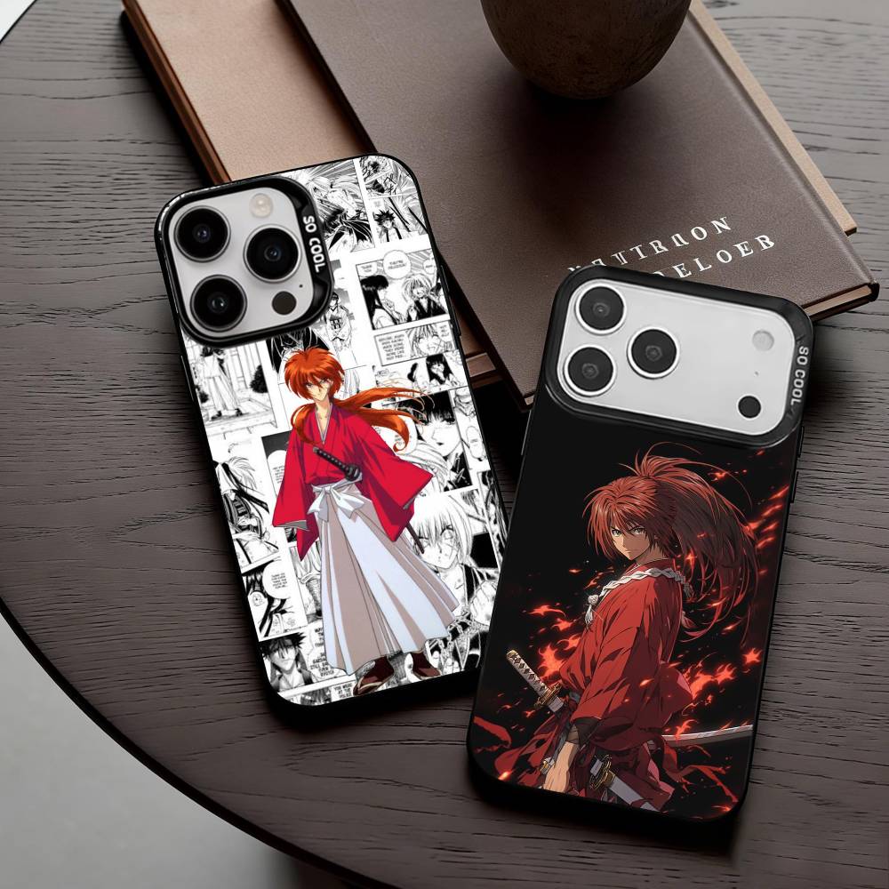 Anime R-Rurouni K-Kenshin-N Phone Case For iPhone17,16,15,14,13,12,11 Plus,Pro Max Black Candy silver phone case