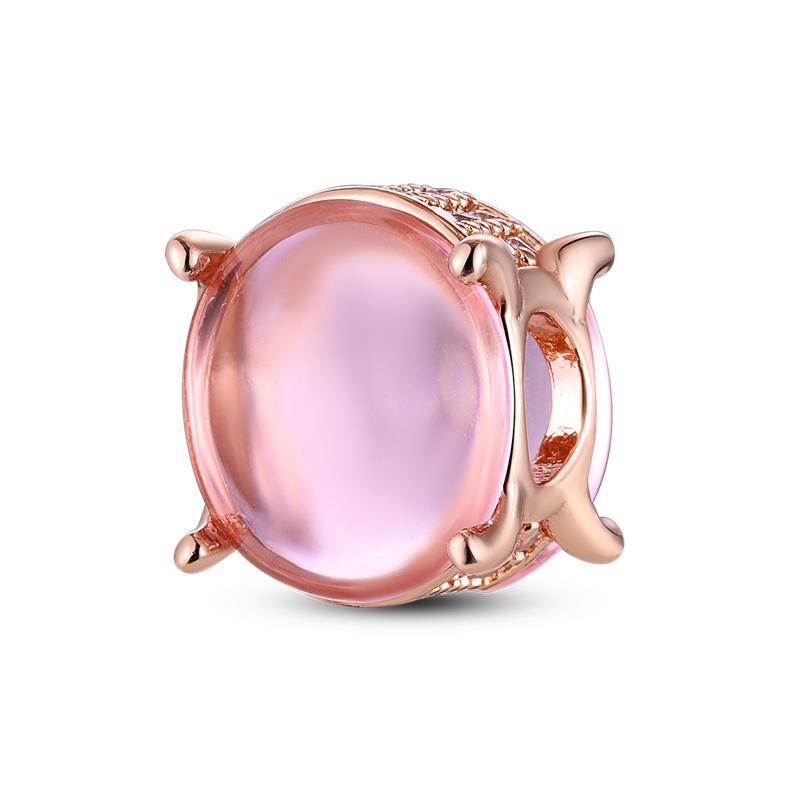 Pink Series Copper Infinity Love Mum Heart To Heart Dangle Beads Original Accessories Charm Bracelets Women Jewelry