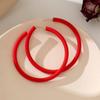Simple Candy Color Personality Geometric Round Earrings Women Jewelry Hoop Earrings C-shaped