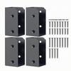 4 Pieces Deck Railing Connector Bracket Flush for Stair Railings