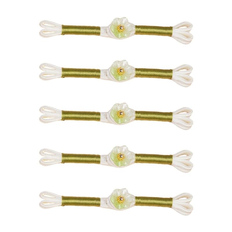 5Pcs Traditional Cheongsam Knot Button Flower Chinese Closures Buttons Sewing Fasteners for Clothing Decoration