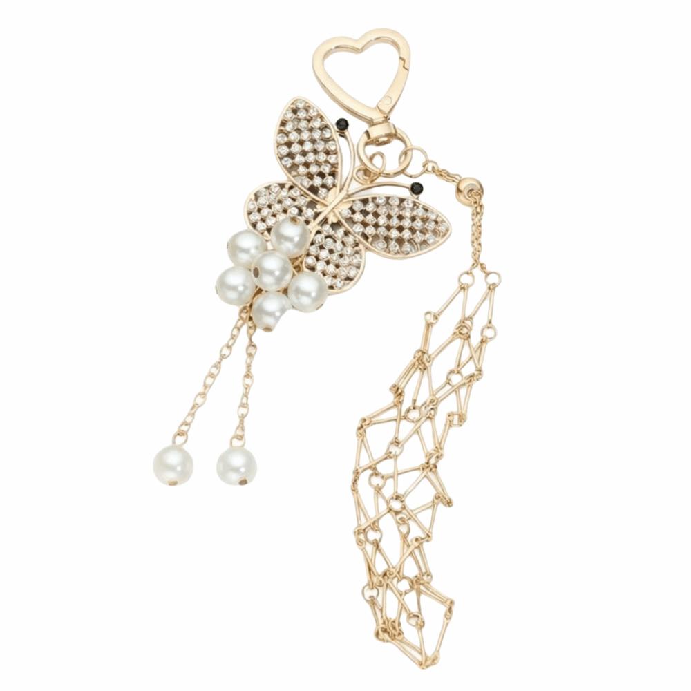 Mini Net Pocket Lipstick Bag Keychain Cherry Lipstick Cover Key Ring Makeup Storage