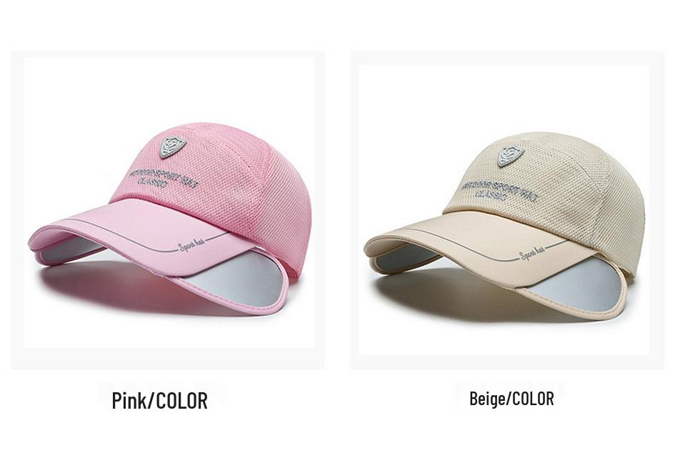 Unisex Breathable Mesh Duckbill Sun Hat with Adjustable Brim for Outdoor Activities