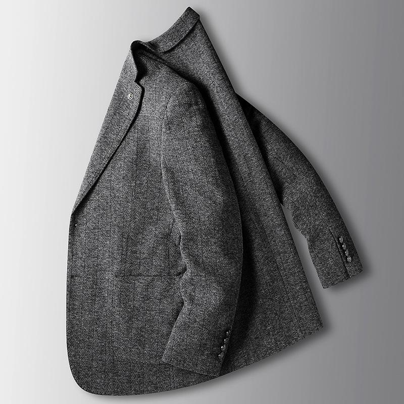 Herbst und Winter Verdickte Wolle Einzelweste Herren Jung- und Mittelalterlich Leichter Luxus Business Anzugjacke