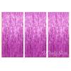 3Pcs Silver Foil Fringe Curtains 10 Colors Metallic Rose Gold Tinsel Streamer Curtains for Birthday Wedding Party Backdrop Decor