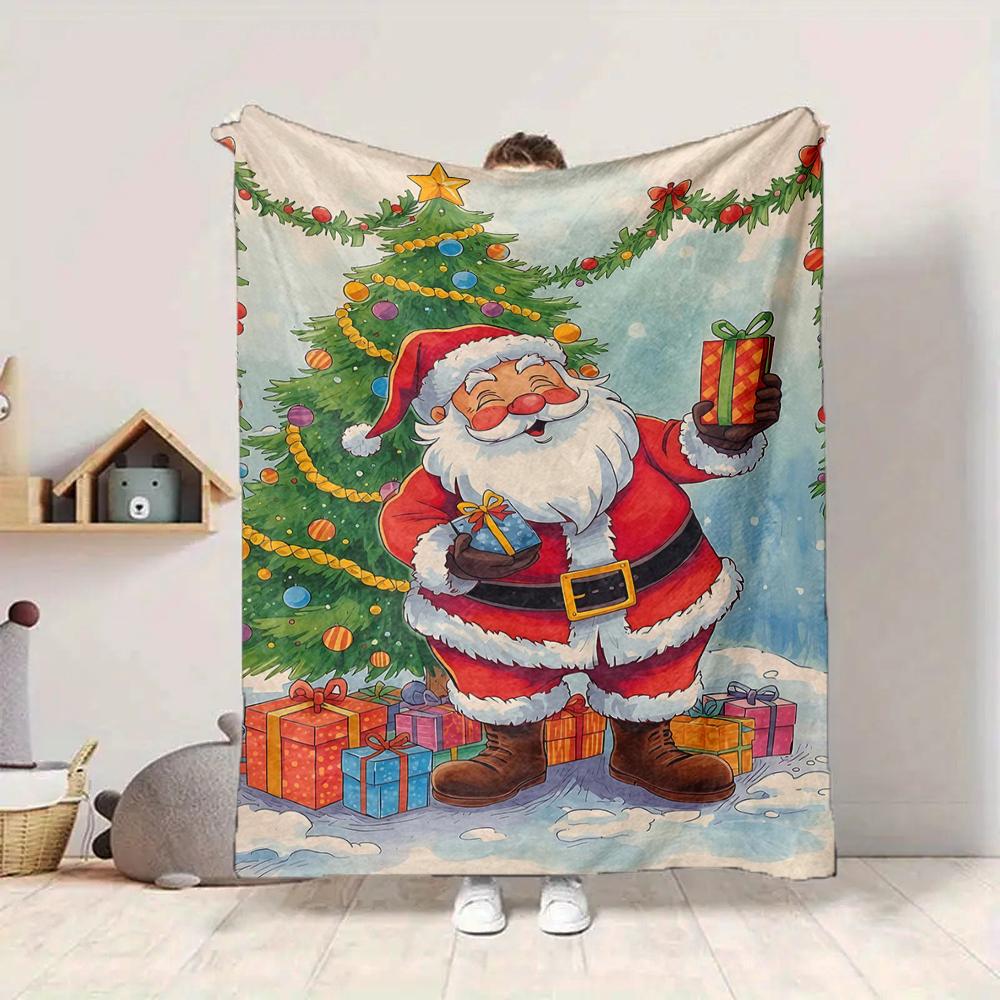 1 buc. Pătură Winter Wonderland Moale și Confortabilă Casual Călduroasă Camping Călătorie Cadou de Crăciun Halloween M91735