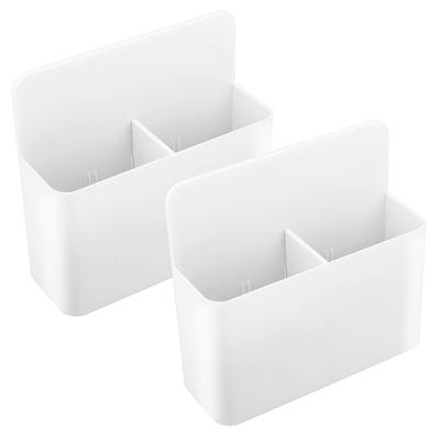 MoKo Magnetic Pocket, Set of 2, with 1 Movable Divider, Compatible with Whiteboards and Refrigerators, for Eraser and Marker Storage, Office