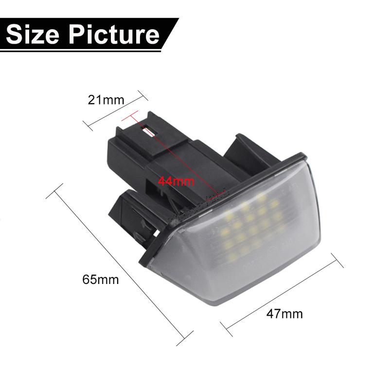 2pcs LED Number License Plate Light For Peugeot 206 207 307 308 406 407 5008 Partner Citroen C3 C4 C5 BERLINGO XSARA SAXO White