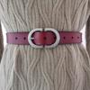 Leather Belt Women Versatile Belt With Antique Buckle For Casual Wear Office