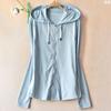 Export Spring and Summer Thin Women's Outdoor Sports Hooded Sun Protection Clothing Running Quick-Drying Elastic Cardigan Long Sleeves T-shirt 707