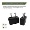 Screw-Mount Sliding Door Stop Parts, Black Plastic Replacement Bumper Cap for Closing Area Repair, Home Care, and Contact Control, 2 Set