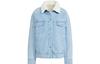 Originals Hot Girl Collection Denim Jackets Women's Light Blue Square Collar Thickened And Fleece Lined Straight Fit IS5250