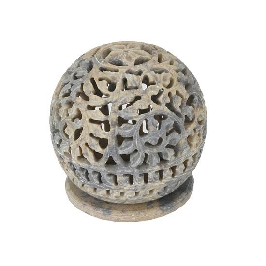 Круглый подсвечник для чайной свечи в форме слона из мыльного камня, 8,89 см, со свечой, 1 шт.