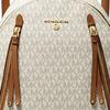 Michael Kors Mk Brooklyn Monogram Canvas And Leather Trimmed Backpack Medium Women backpack Ivory Brown 30H1GBNB2B-149