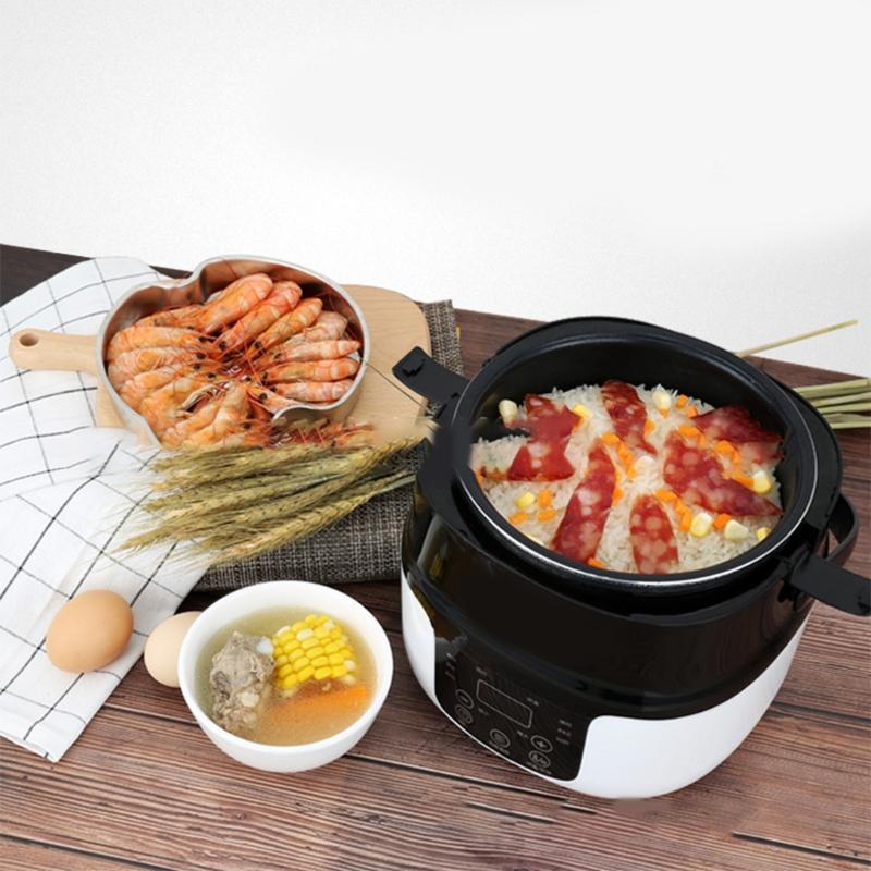 Electric Lunch Box 2L Travel Rice Cooker Small 12V 24V for Car Cooking Soup Porridge Rice Heating Keeping Warm Function