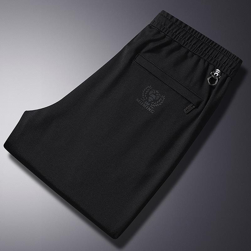 Winter Fleece Casual Pants Men's Loose Plus Size Straight Pants