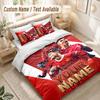 Ensemble de literie personnalisé avec nom 3 piècesHousse de couette imprimée Cristiano Ronaldo + 2 taies d'oreiller Décor de lit doux