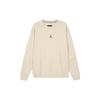 ESSENTIALS Logo Print Crew Neck Fleece Lined Casual Sweatshirt Men's Rattan Yellow FV8451-282