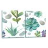 2x GLASS PROTECTIVE PLATE FOR STOVE 40x52 FLOWERS