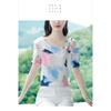 Sommer Neues Koreanisches Stil Chiffon Hemd Kurzärmelige Bluse Bedruckt Mode Locker Blumen Top