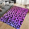 Leopard Print Pink Gradient Carpet suitable as a non-slip mat for the living room or bedroom sofa