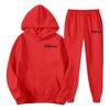 Men's Spring and Autumn Solid Color Suit Hooded Sweater Suit Trend Casual Sports Two-piece Suit