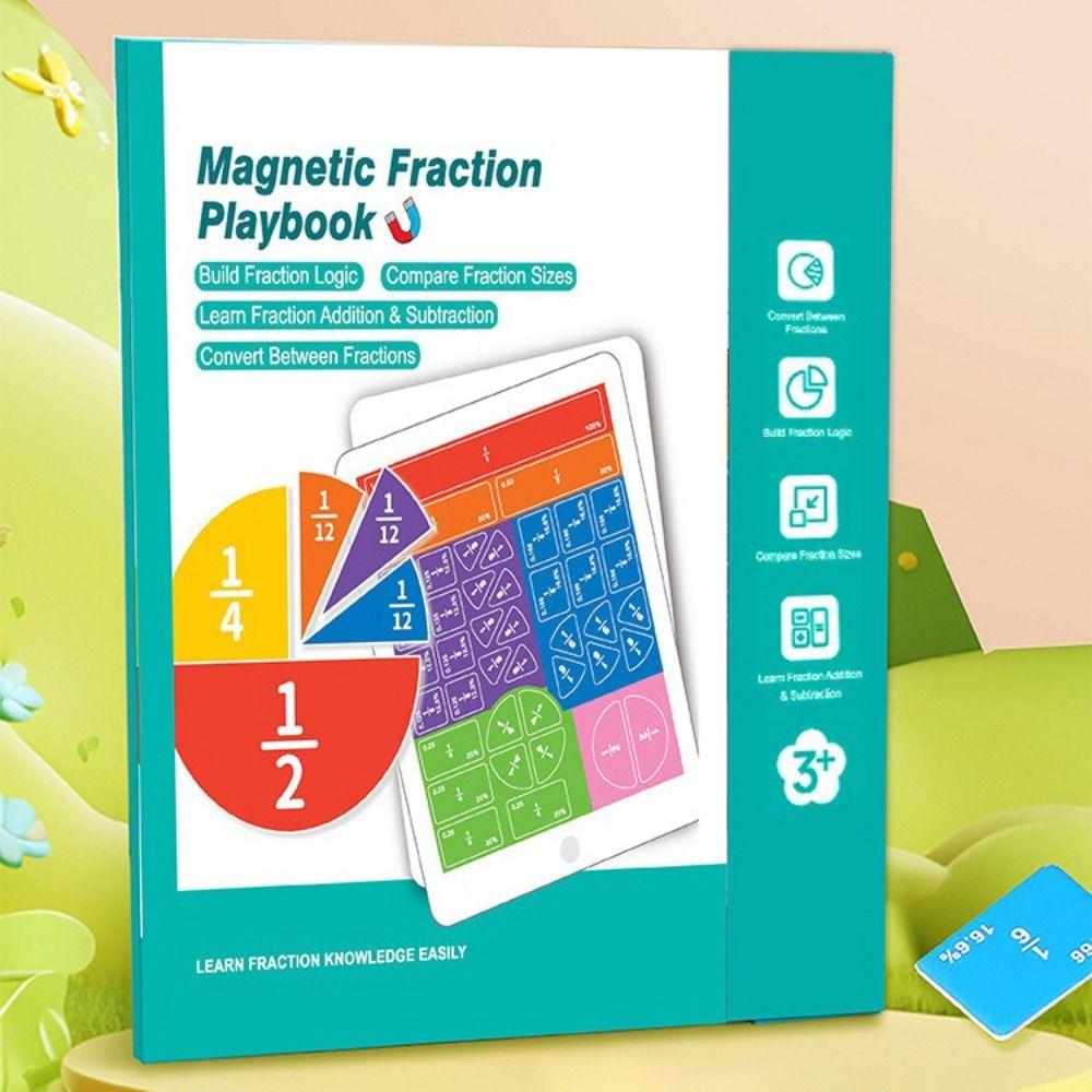 Magnetic Magnetic Fraction Playbook Fraction Teaching Tool  For Elementary Education