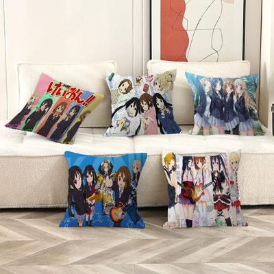 K-ON Cartoon Cute Lolita Kawaii Girls Pillow Cushion Cover Pillowcase Living Room Sofa Home Decor Customized