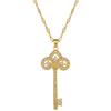 Crown Key Light Luxury Temperament Gorgeous Full Diamond Necklace Women'S Versatile Collarbone Chain Titanium Steel Chain