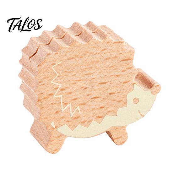No Scratch Photo Holder Wooden Mushroom Place Card Holder, Mini Hedgehog Table Number Solid Wood Clip Farmhouse Note Picture for Home Office Shape