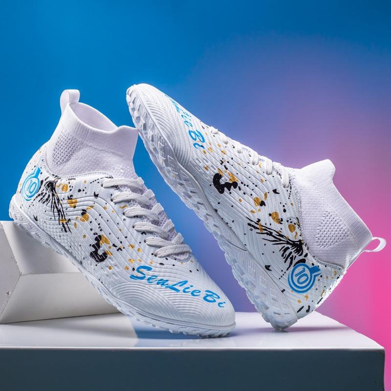 2 new high-top adult football shoes men's artificial turf training game casual sports shoes women