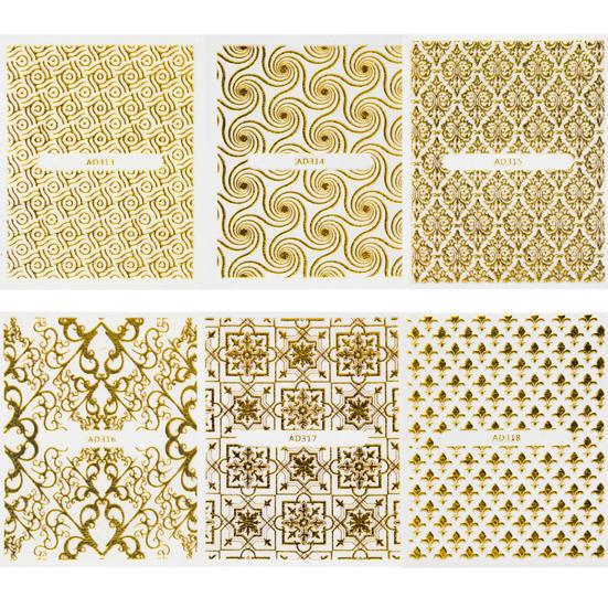 Yousheng 20Pcs/Set Manicure Decal Universal Lightweight Paper Metal Hot Pattern Nail Decal for Women