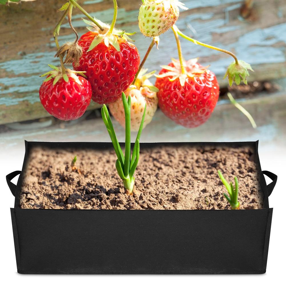 1Pc Vegetable Strawberry Planting   Bag Garden Plant Flower Nursery Planter(S 40*30*20cm)