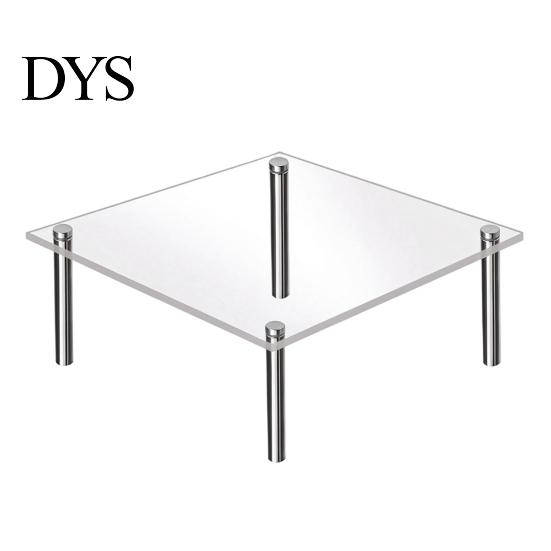 Decorative Dessert Table Organizer Acrylic Cake Stand, Multi-Tier Food Display Clear Cupcake Holder, Risers for Figurines Adjustable Metal Support