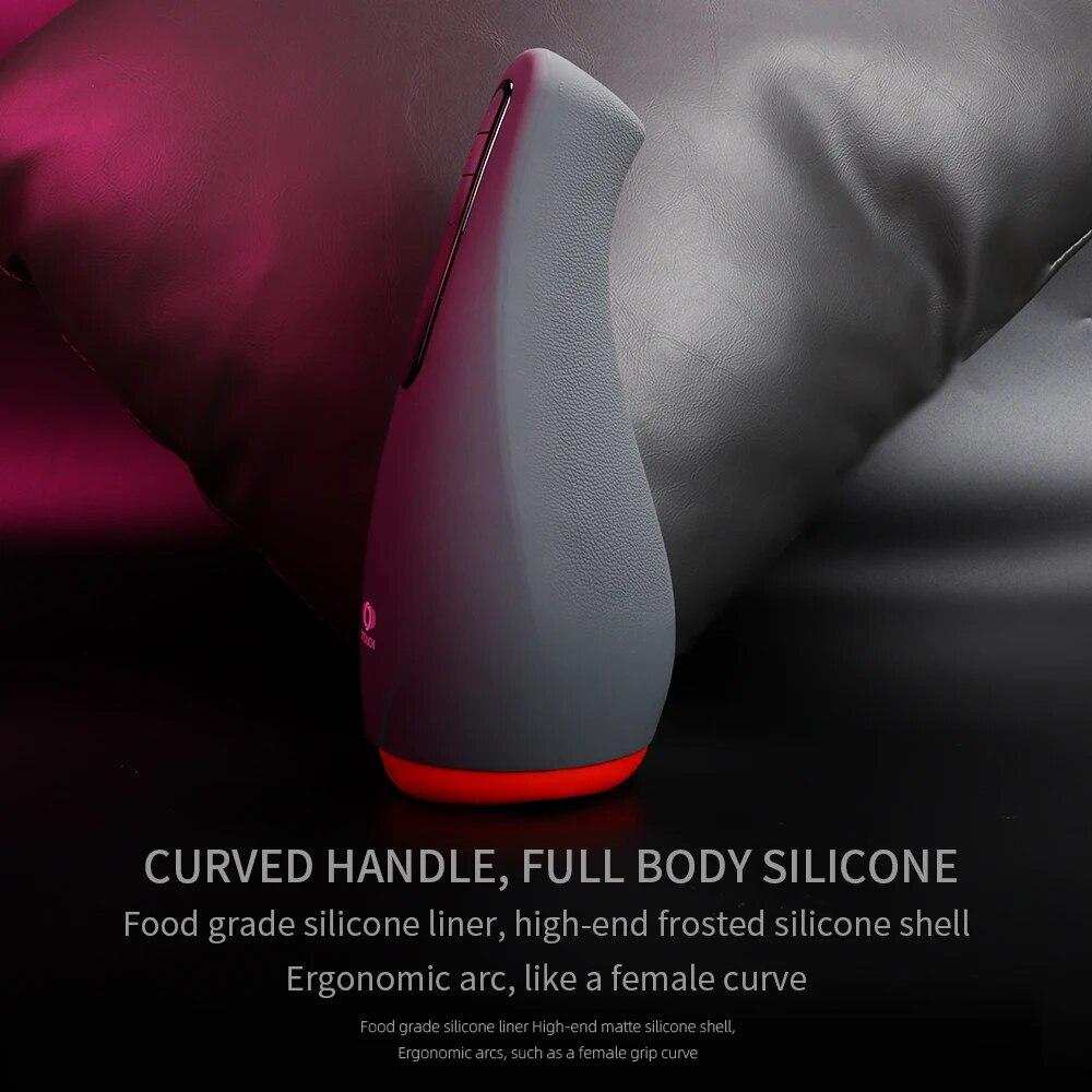 Ny kraftig mannlig onanienhet for å forlenge gleden 6 orgasmemoduser Vibrator Automatisk oppvarming av skjeden Sugende Oralsexkopp Voksenleketøy 18+