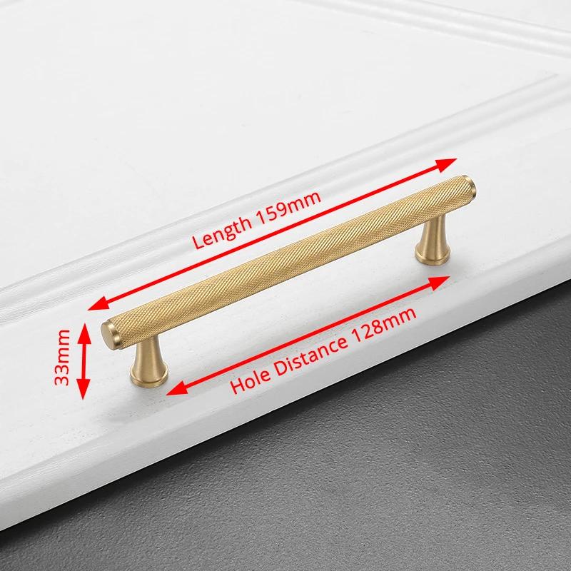 Brass Cabinet Handles Luxury Gold Furniture Copper Drawer Knobs Cupboard  Wardrobe Door Pulls Hardware