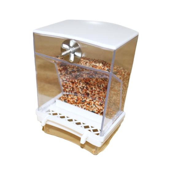 Bird Feeder Large Capacity Automatic Bird Food Feeder Transparent Parrot Hanging Food Container for Cage