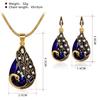 Jinyuan Fashion Jewelry Indian Antique Bronze Plated Ethnic Water Droplets Earrings Design Traditional Jewelry Sets for Women