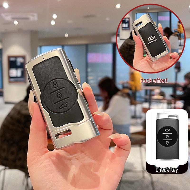 Chery Tiggo 7, 5x/3x, Exeed LX, Lanyue Key Case - Metal Leather Shell with High-Grade Buckle